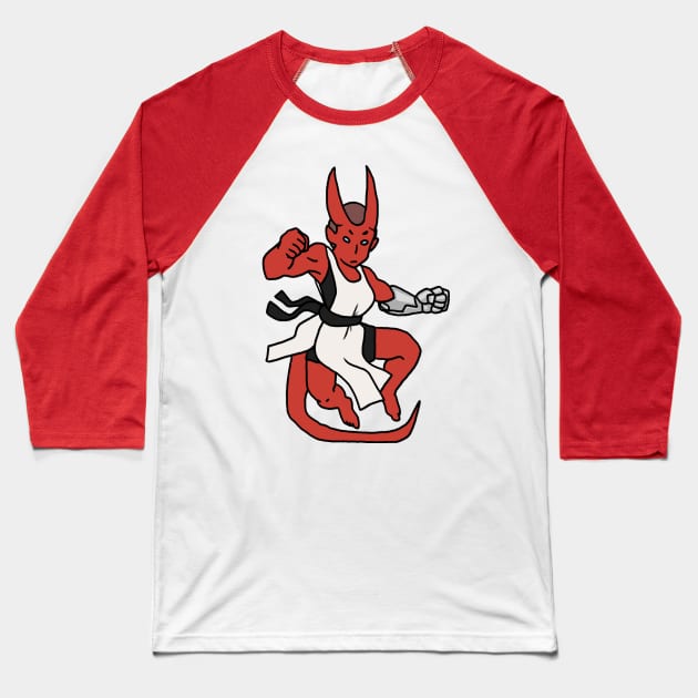 Tiefling Monk Baseball T-Shirt by NathanBenich